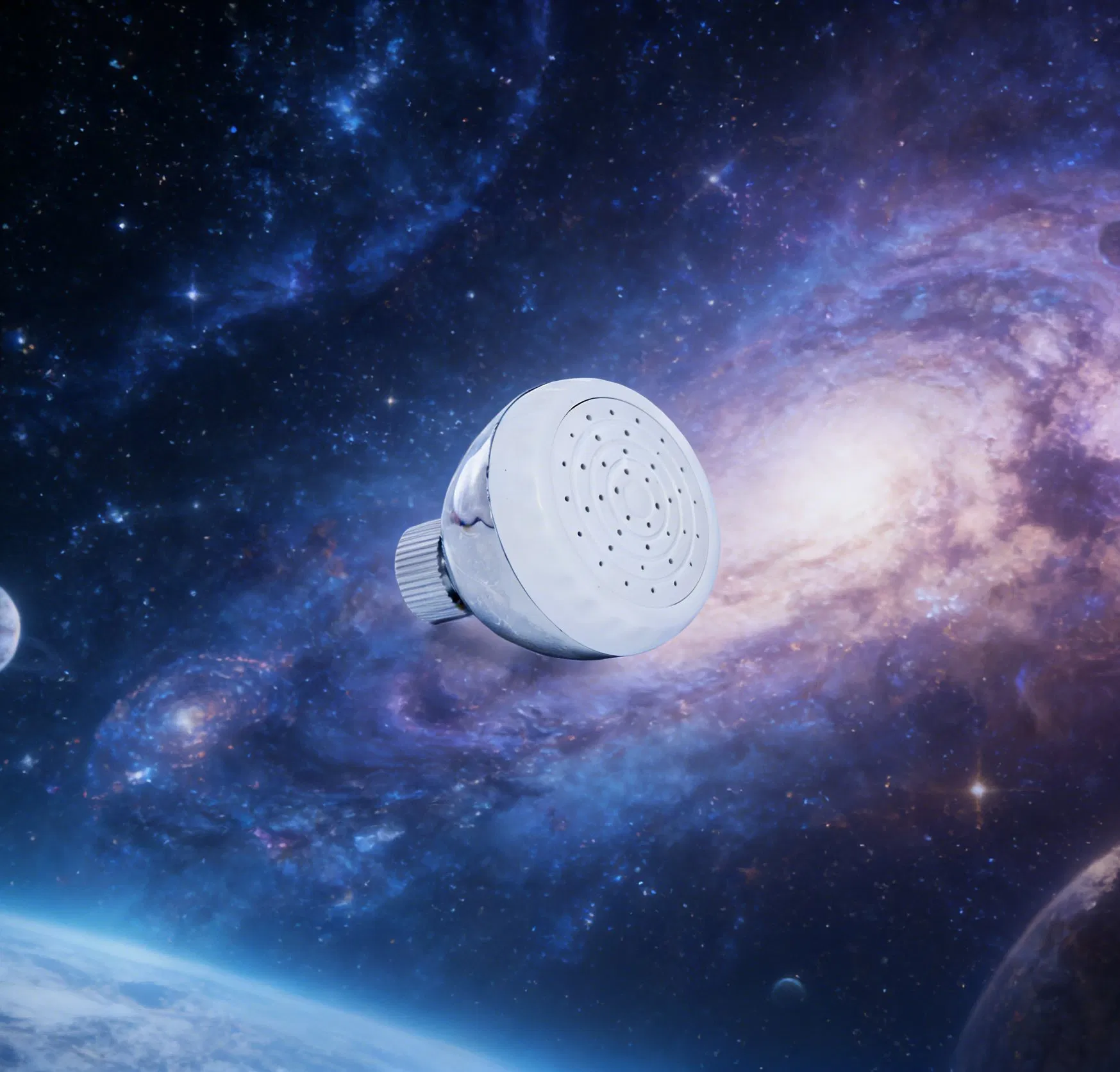 Lightweight Plastic Round Shower Head for Bathroom