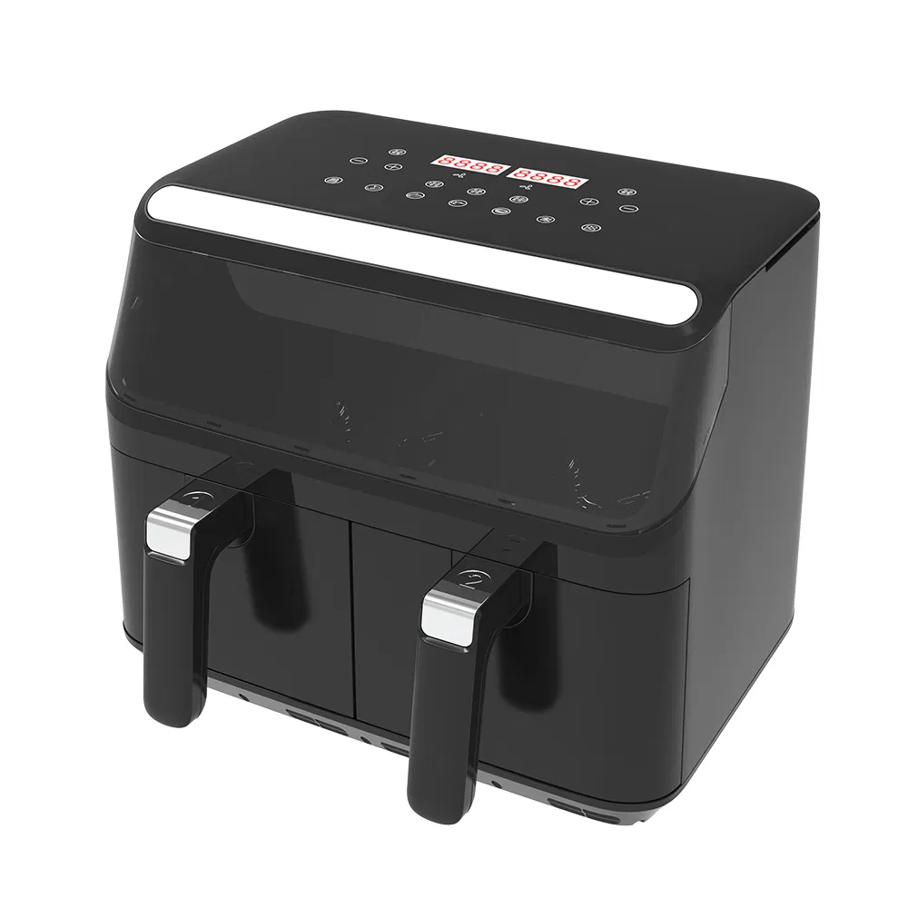 Multi Function Smokeless Oven Cooker Double Pot Digital Smart LED Display Dual Basket Air Fryer Dual Air Fryers