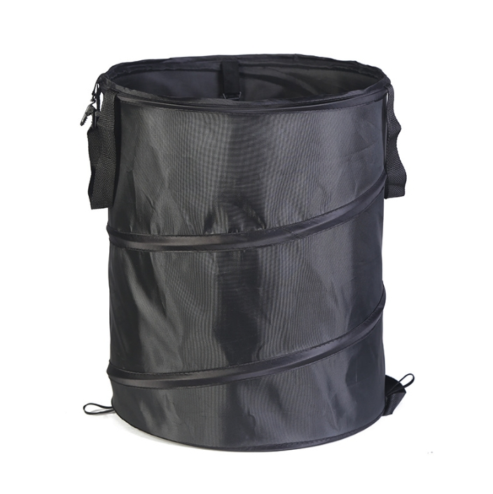 Camping Outdoor Folding Bucket, Portable Trash Bin for Tent, Garden Leaf Bag with Clips