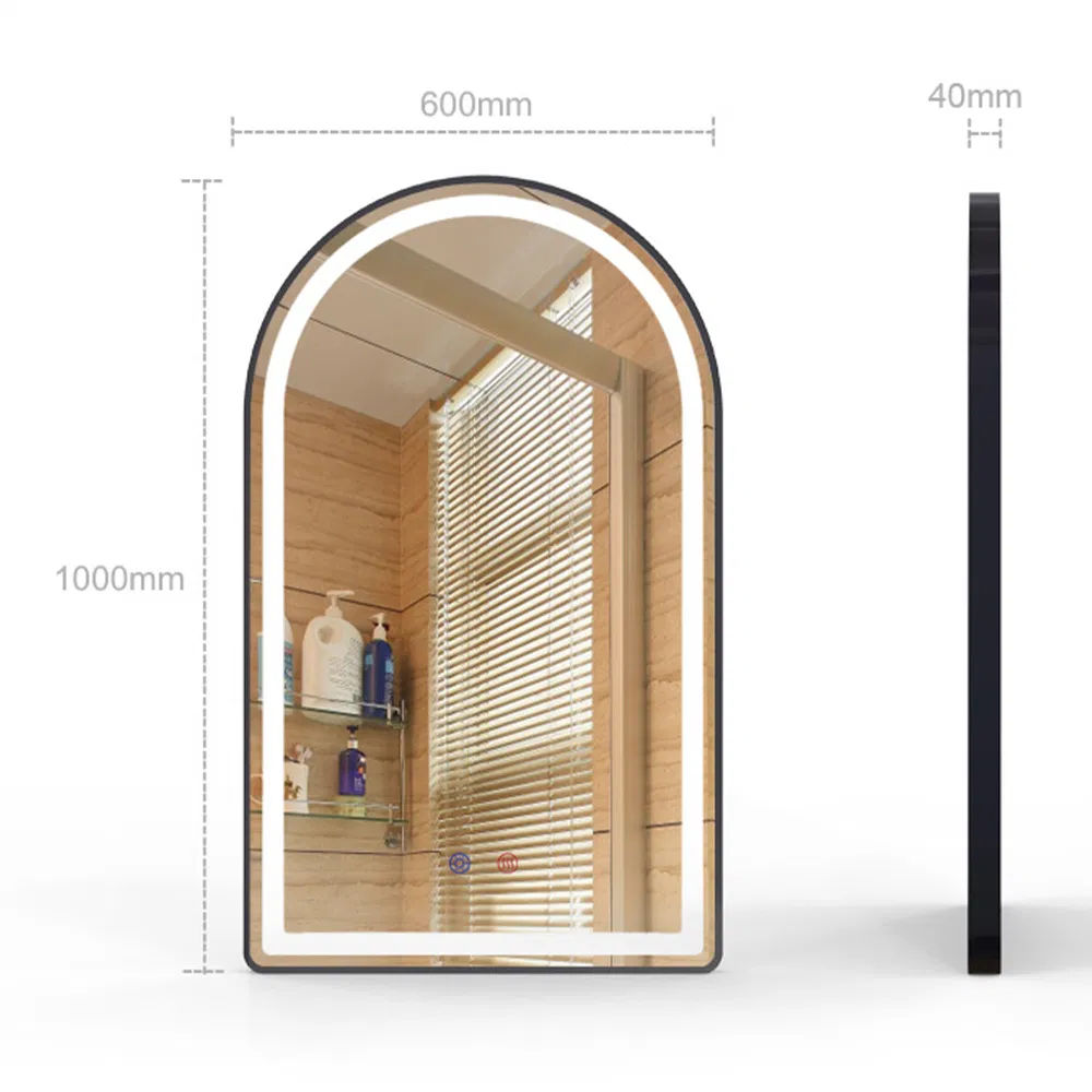 Gold Aluminum Oval Metal Frame Mirror Wall Mirror for Modern Home Decoration Luxury Interior for Bathroom Mirror