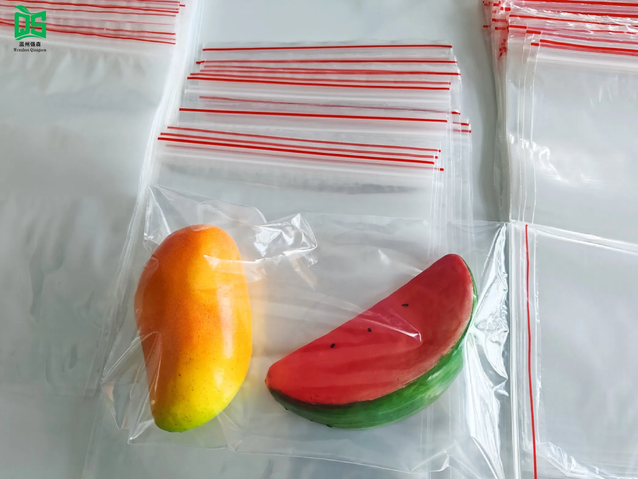 Low MOQ Custom Printed Disposable Polythene Food Packing Zip Lock PE Bag