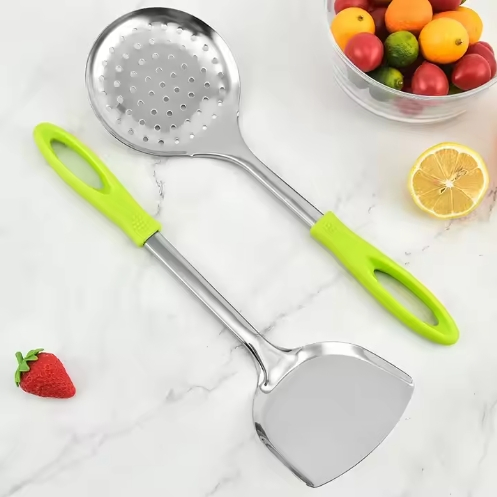 Wholesale Plastic Handle Kitchen Utensils Stainless Steel Kitchenware Utensils Set