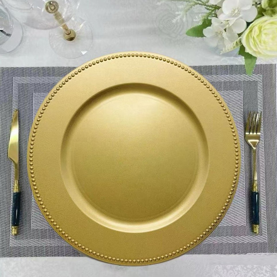 Hot Sale Green Charger Plates Dining for Wedding Party Modern Dinner Plates Pink Dinner Plate Decals