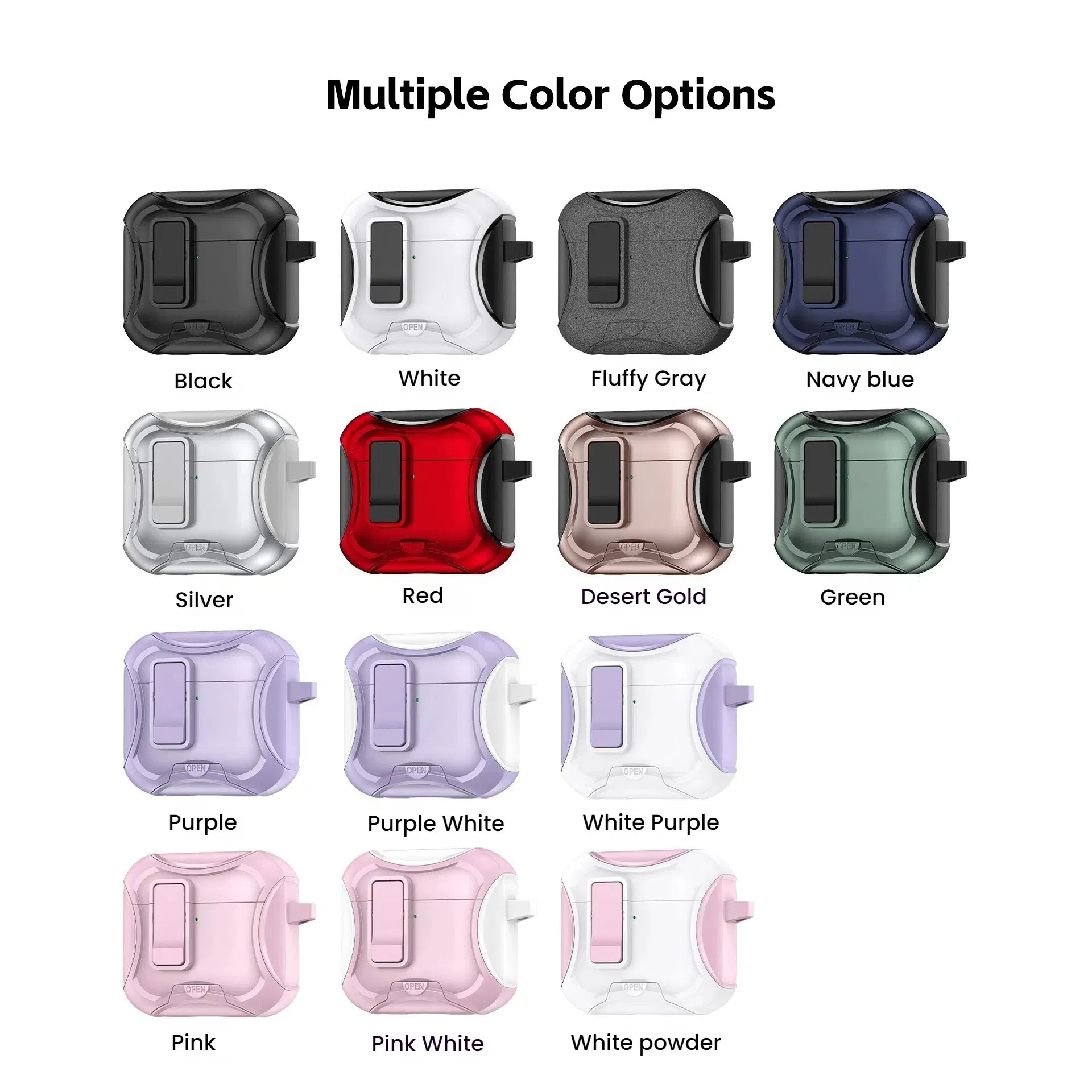 Чехол-держатель для AirPods PRO 2/4 с защитой и подставкой