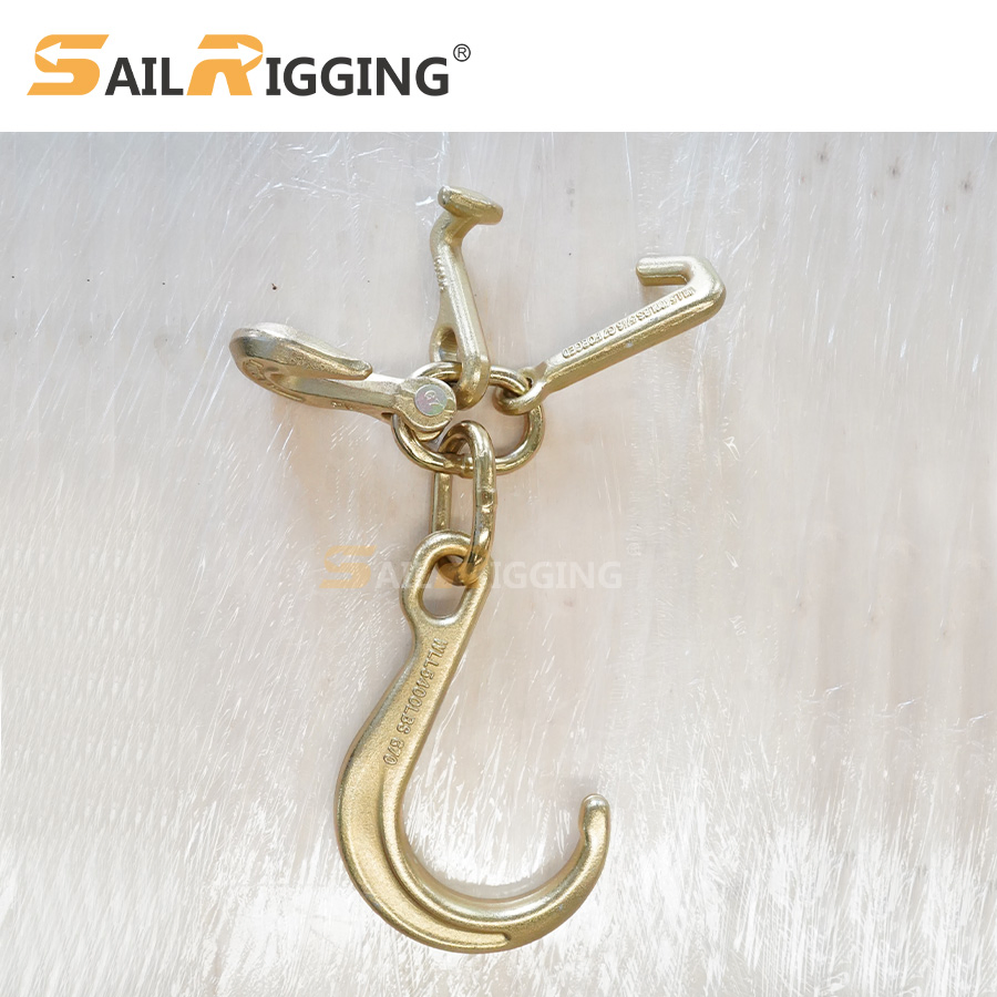 Galvanized 8" G70 J Hook Auto Towing 3/8 Grab Hook W Tj Cluster Hook for Tie Down