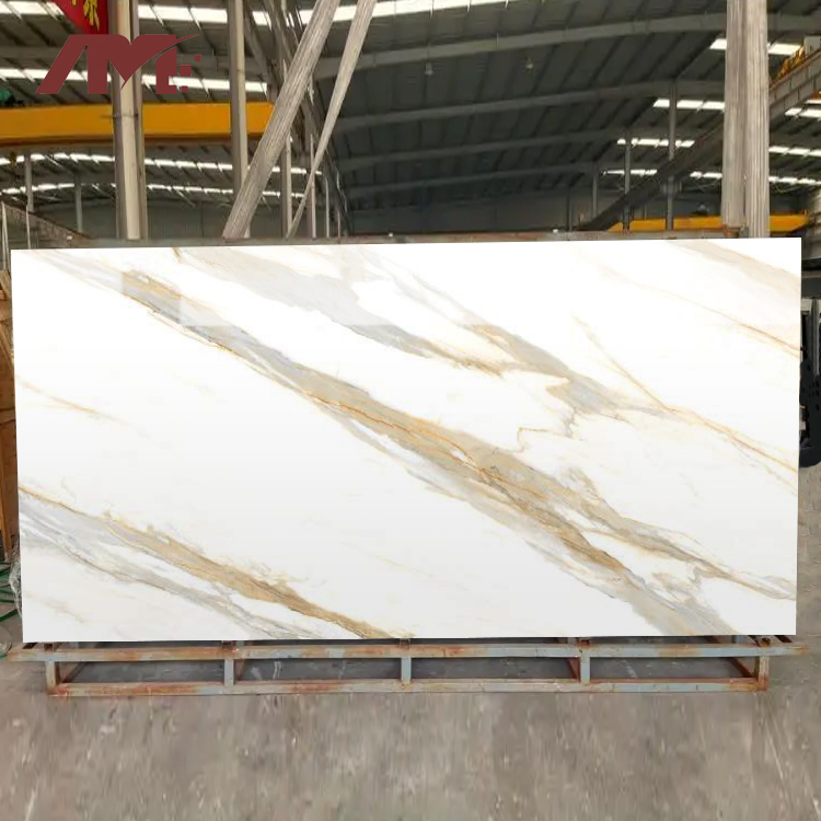 Big Slab 1600X3200 Sintered Stone Wall Format White Marble Tiles Floor Porcelain Glaze Large Slab Tiles for Floor