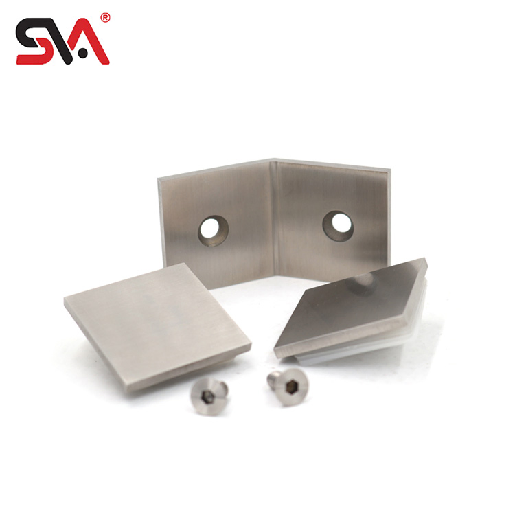 Museum Gallery Auction Toughened Glass Display Case Stainless Steel Door Clamp