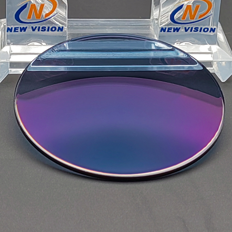 1.61 Mr-8 Finished Advanced Colorful Sunfilter Photochromic Blue Hmc Optical Eyewear Lens