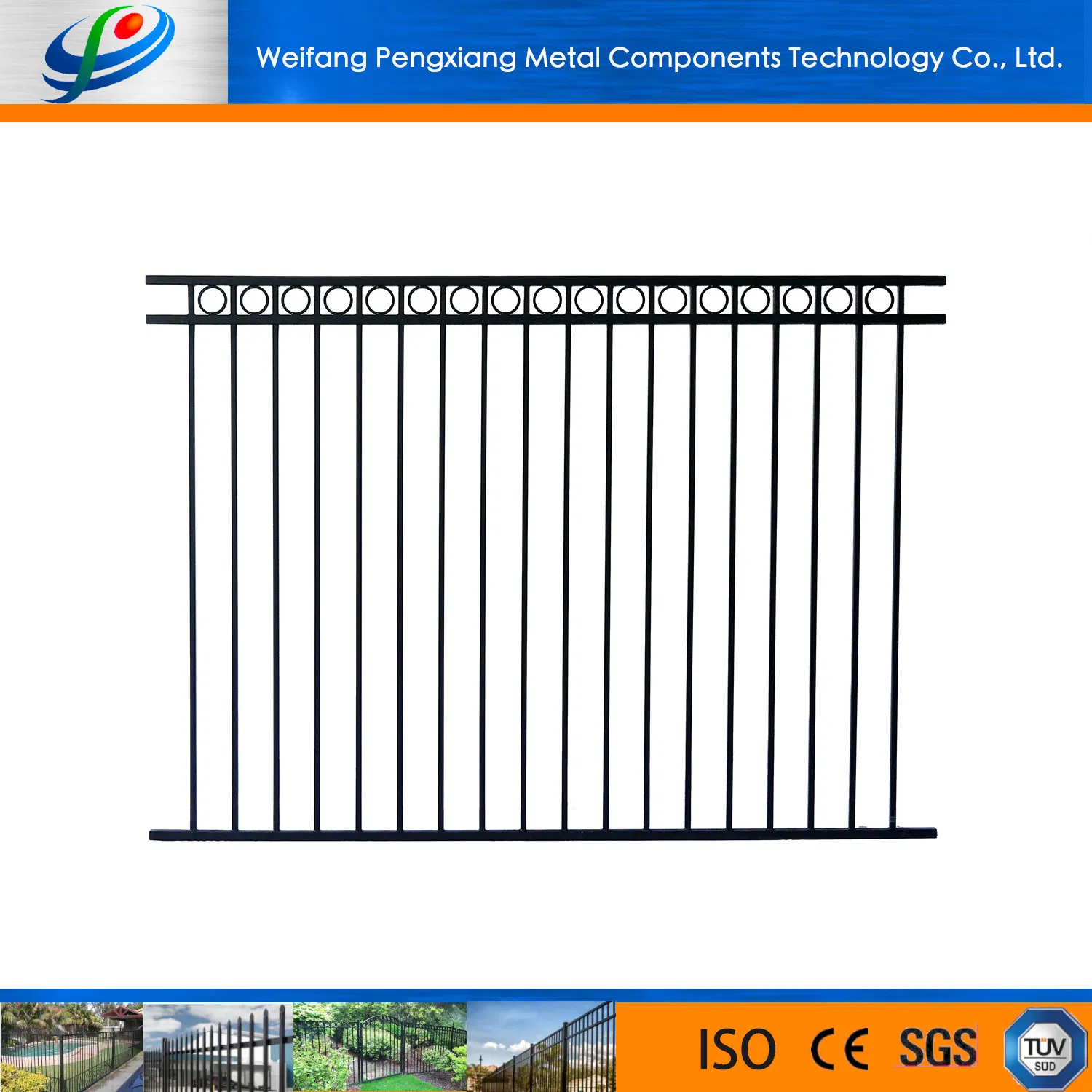 Flat Top Stair /Staircase Aluminum Swimming Pool/Balcony Fence/Fencing FRP Handrail for Home/ Garden