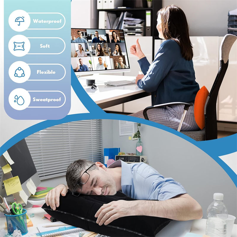 Polyester Fiber Compact Comfortable Stability Relief Rescue Inflatable Pillow Online Cheap Neck Lumbar Support Sleeping Cushion Multicolor Pillows