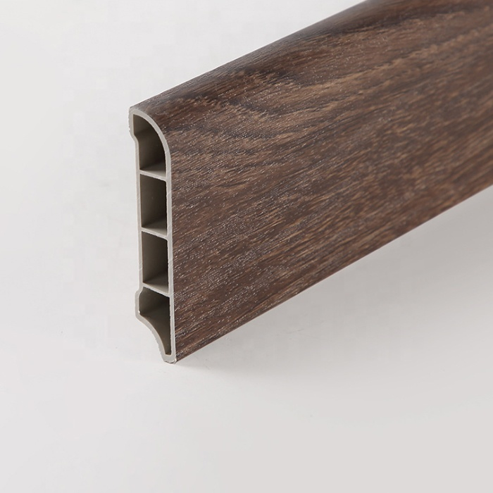 Cheap Modern Design Quick Install Waterproof Plastic PVC Baseboard Molding for Decorative