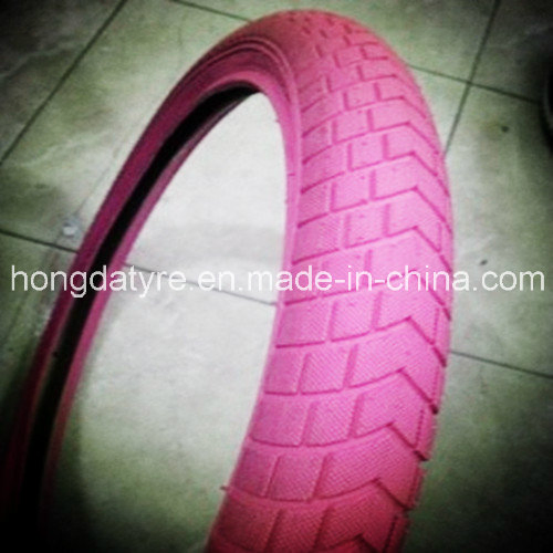 Детская велопокрышка розовая 24 дюйма