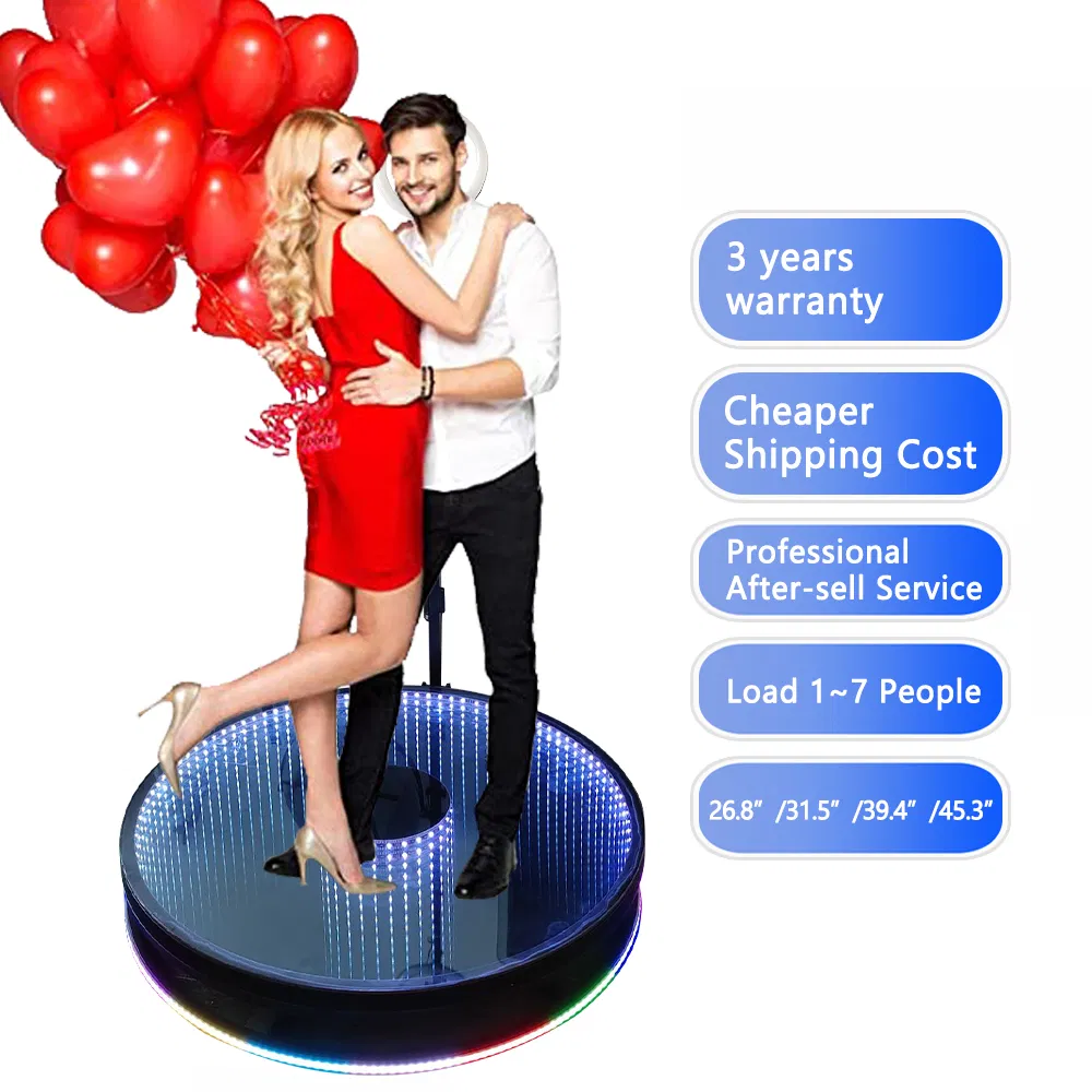 Portable Selfie Spin Platform Photo Booth Wedding Party 360 Video Booth