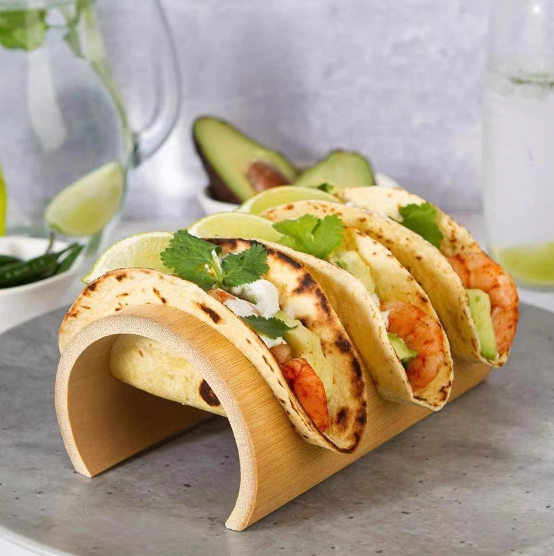 Practical Wooden 5 Divided Sushi Hand Roll Stand for Banquet