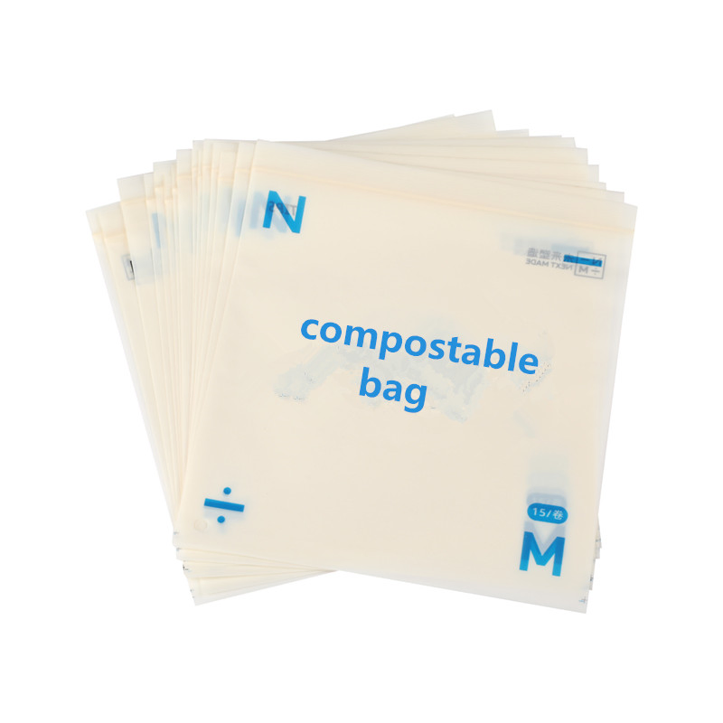 Corn Starch Material Biodegradable Food Grade Vegetables Plastic Fresh Packaging Zip Lock Bag