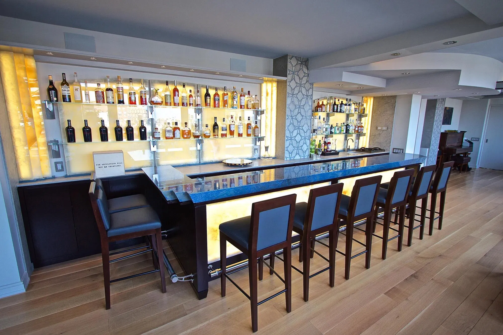 Luxury Semiprecious Stone Azul Macaubas Quartzite for Wall Panel, Floor Tile, Countertop, Vanity Top, Fireplace, Composite Panel, Tread, Riser, Medallion, Sill