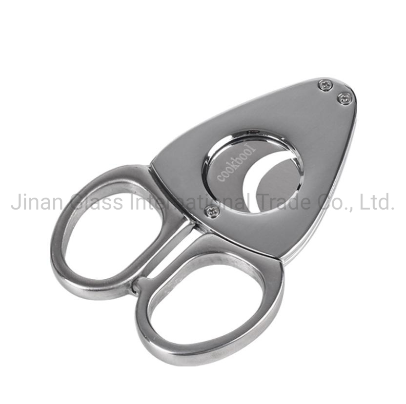New Semi-Automatic Stainless Steel Two in One Cigar Knife Cigar Scissors