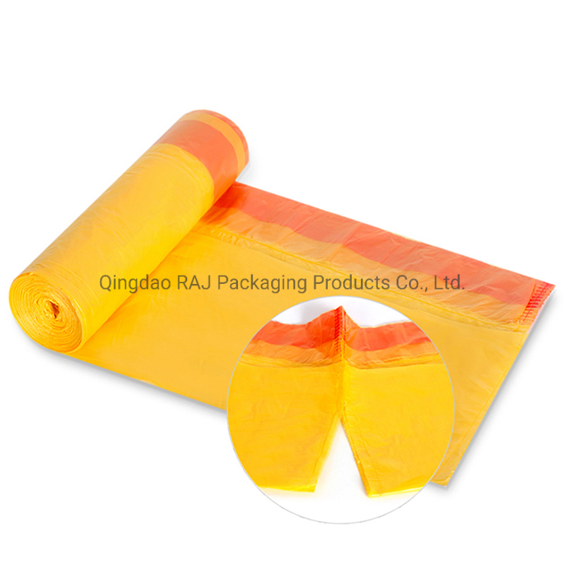 Custom Printed Drawstring Rubbish Film Stick Trash Garbage Bag for Kitchen