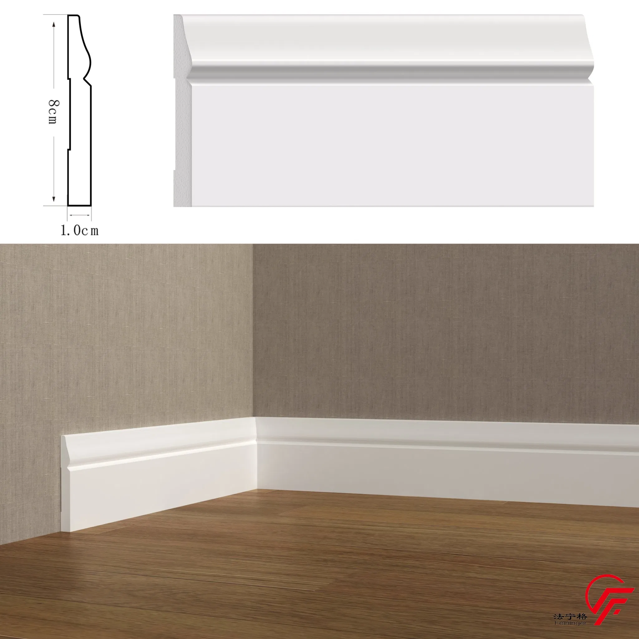 PS Plastic Polystyrene Skirting Board Decorative Moulding