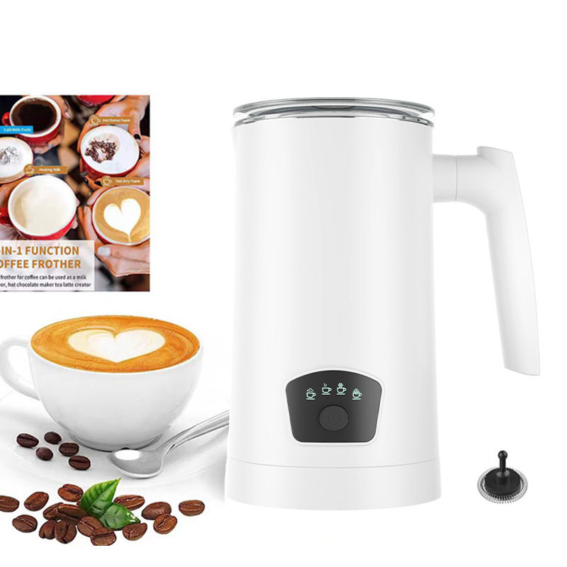 Electric Milk Frother for Latte & Cappuccino-4 Modes, Heating & Frothing, Easy Clean, 220-240V