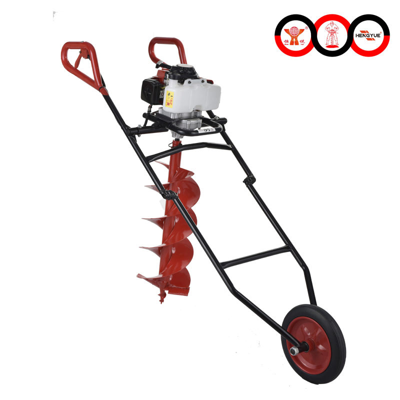 Hand Push Post Hole Digger with Stand