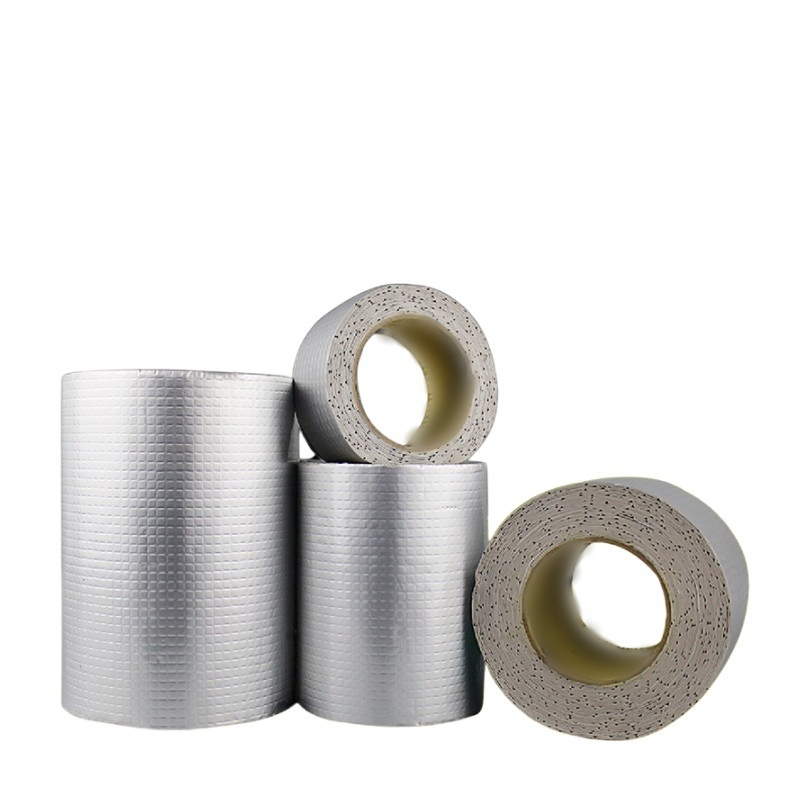 Silver Heat Insulation and UV Resistance Aluminum Foil Butyl Adhesive Tape Single Sided Butyl Rubber Waterproof Tape