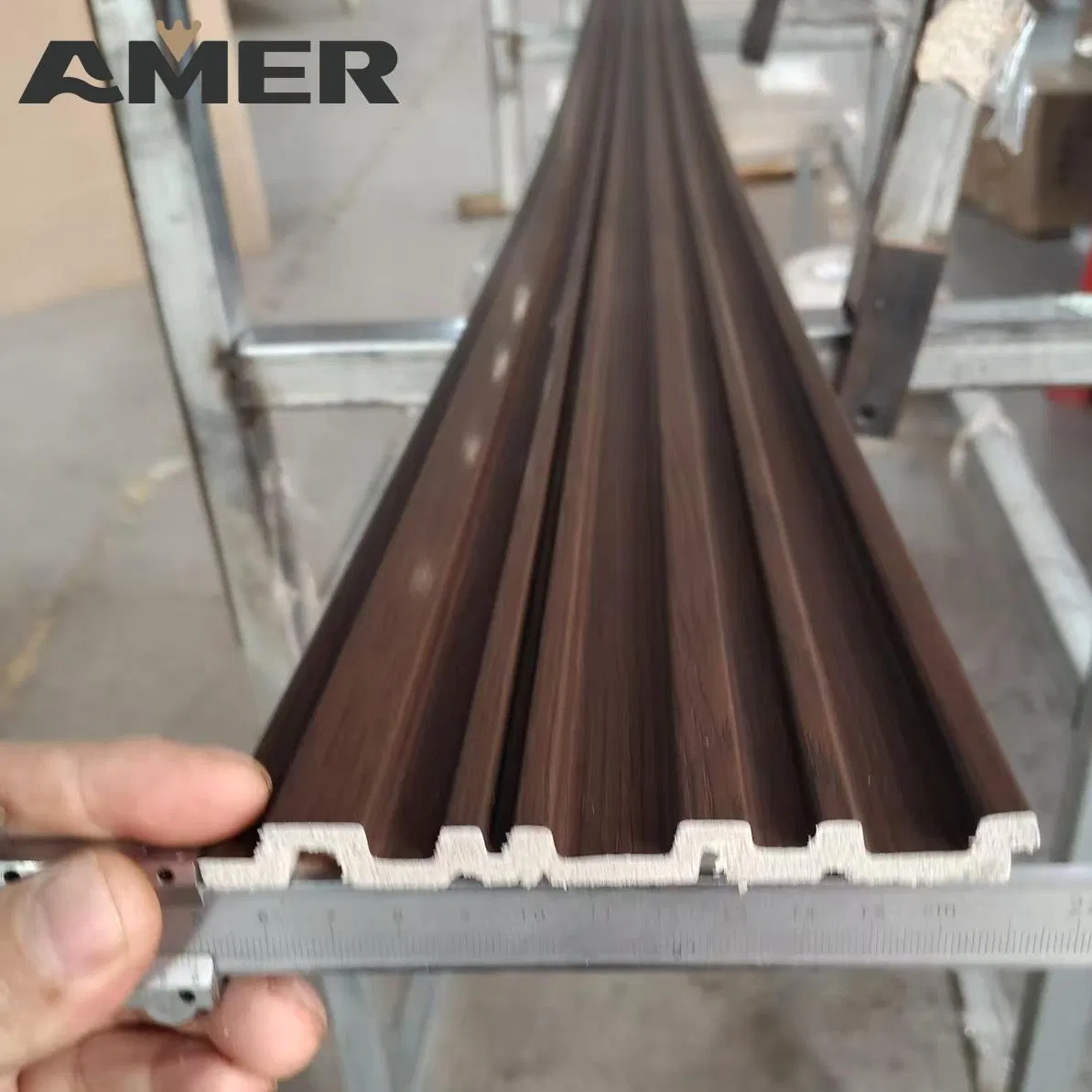 PS Wall Panel Polystyrene Grille Wood PS Fluted Wall Panel MDF Panelling for Walls