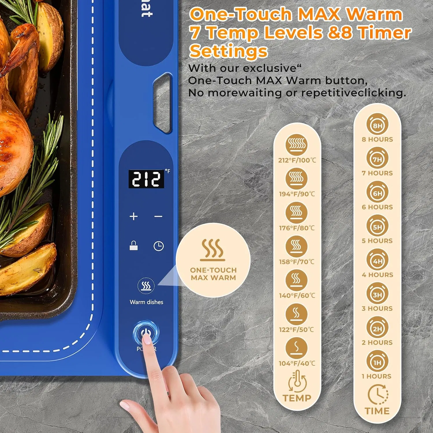 Electric Silicone Food Warmer Trays for Chafing Dishes & Buffet