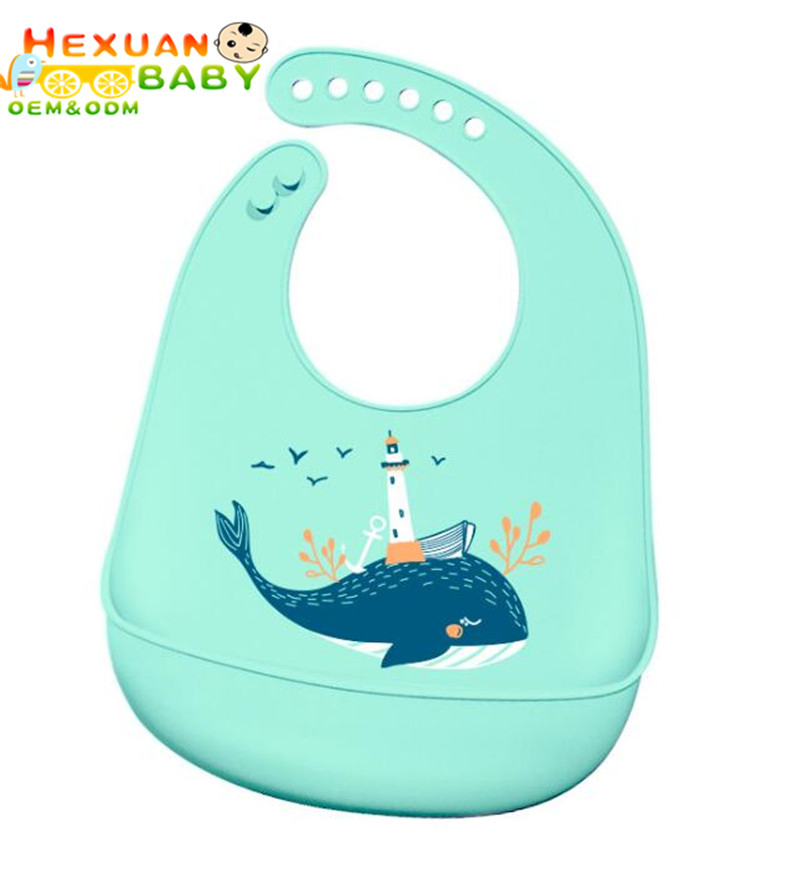 Many Design Soft Waterproof Baby Bowl Set Kids Silicone Placemats with Snap Button Closure Washable Baby Bibs with Pocket