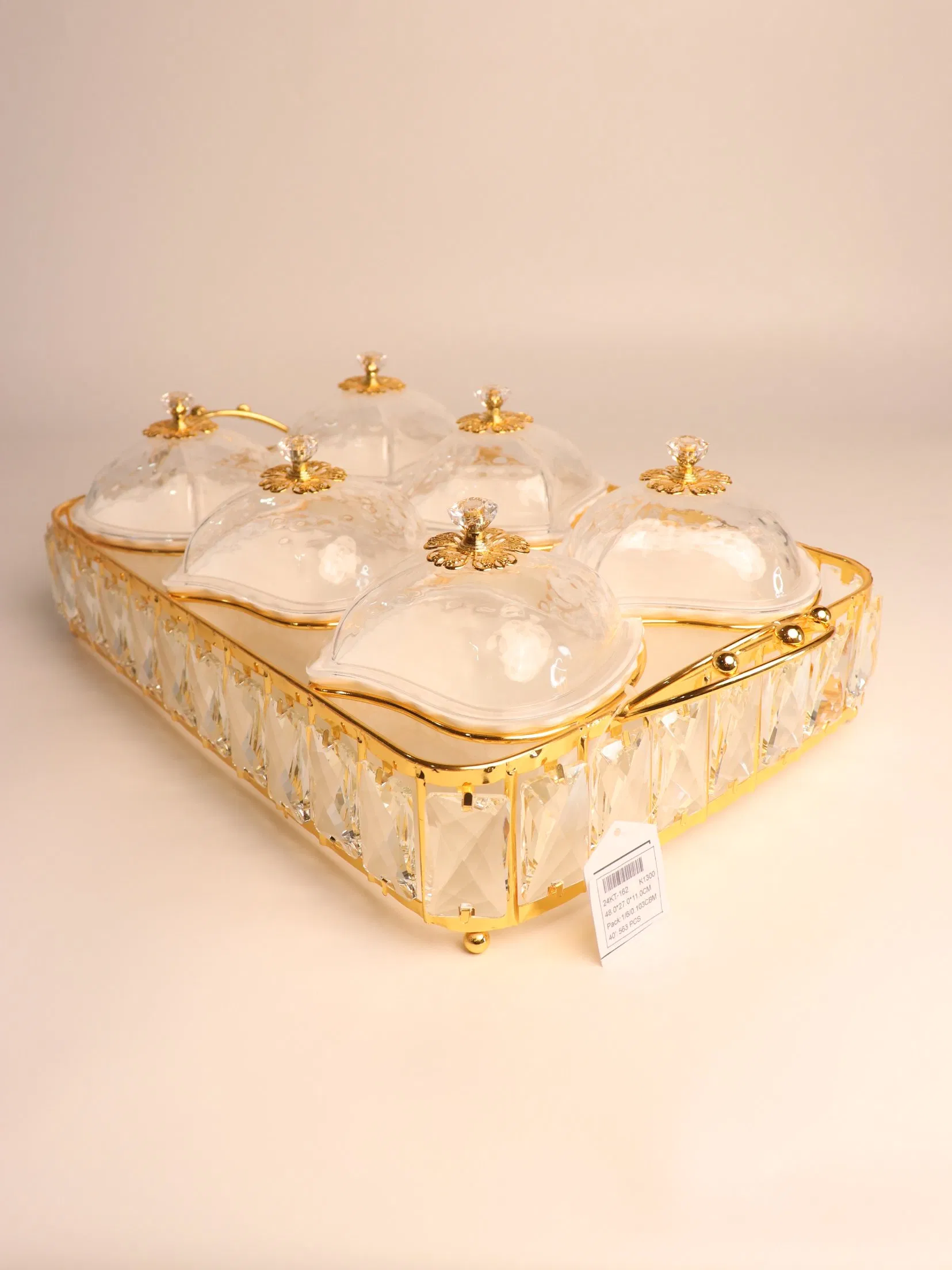 New High-End Wrought Iron with Plastic Bowls, 4 Fruit Bowls