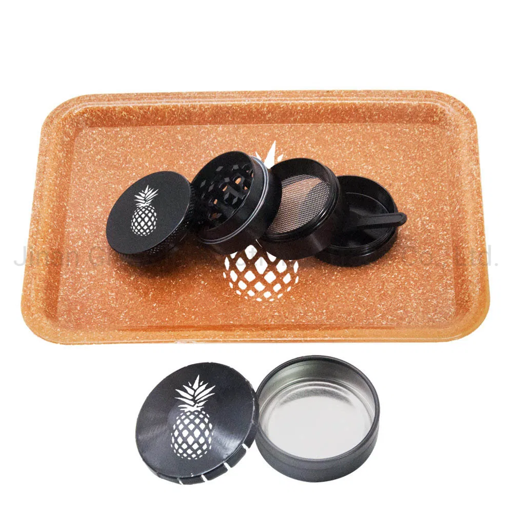 New Pineapple Set Plate Storage Tray with 40mm Cigarette Grinder