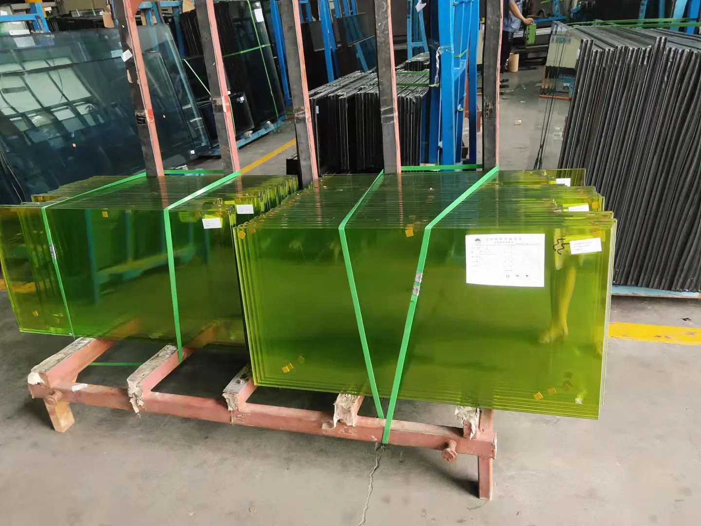 6.38mm to 40.28 mm PVB Clear/Color Flat or Curved Toughened Tempered Laminated Glass