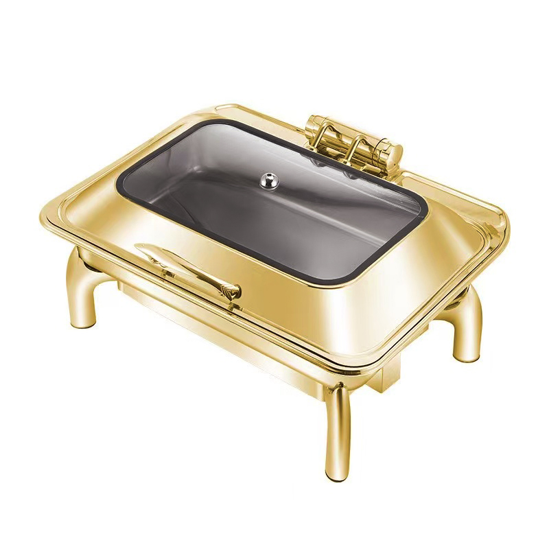 Chafing Dishes Insulated Food Warmer Set for Wedding Visual Buffet Stove