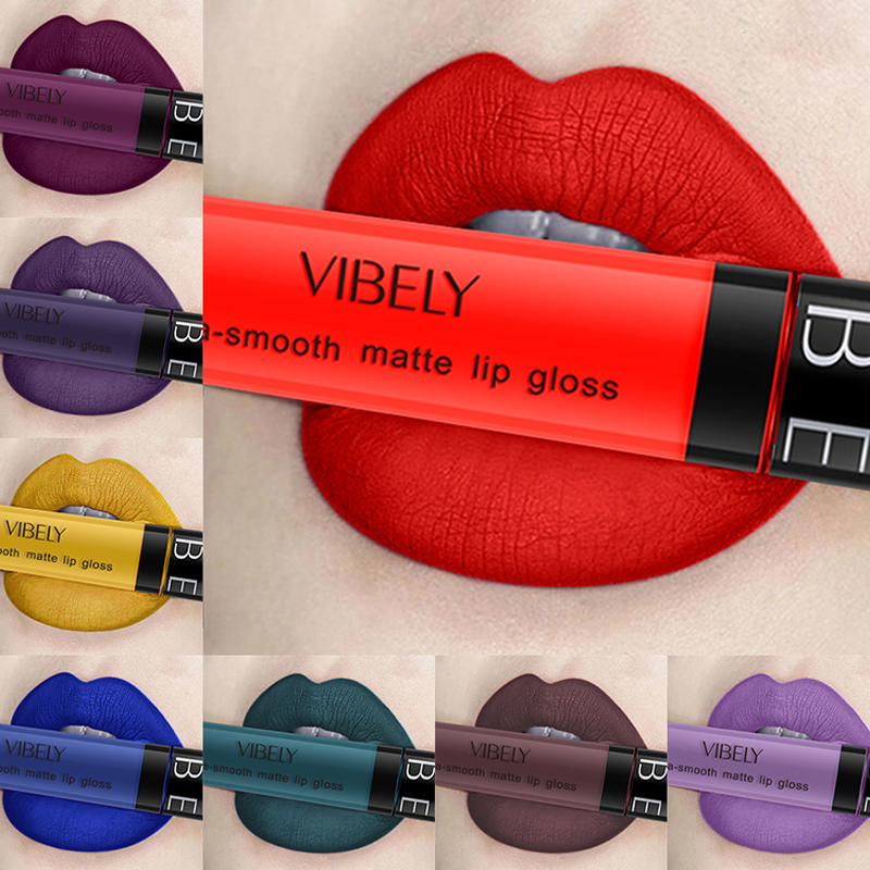 Lip Beauty Makeup 24-Hours Lasting Waterproof Pigment 29 Colors Nude Matte Lipgloss
