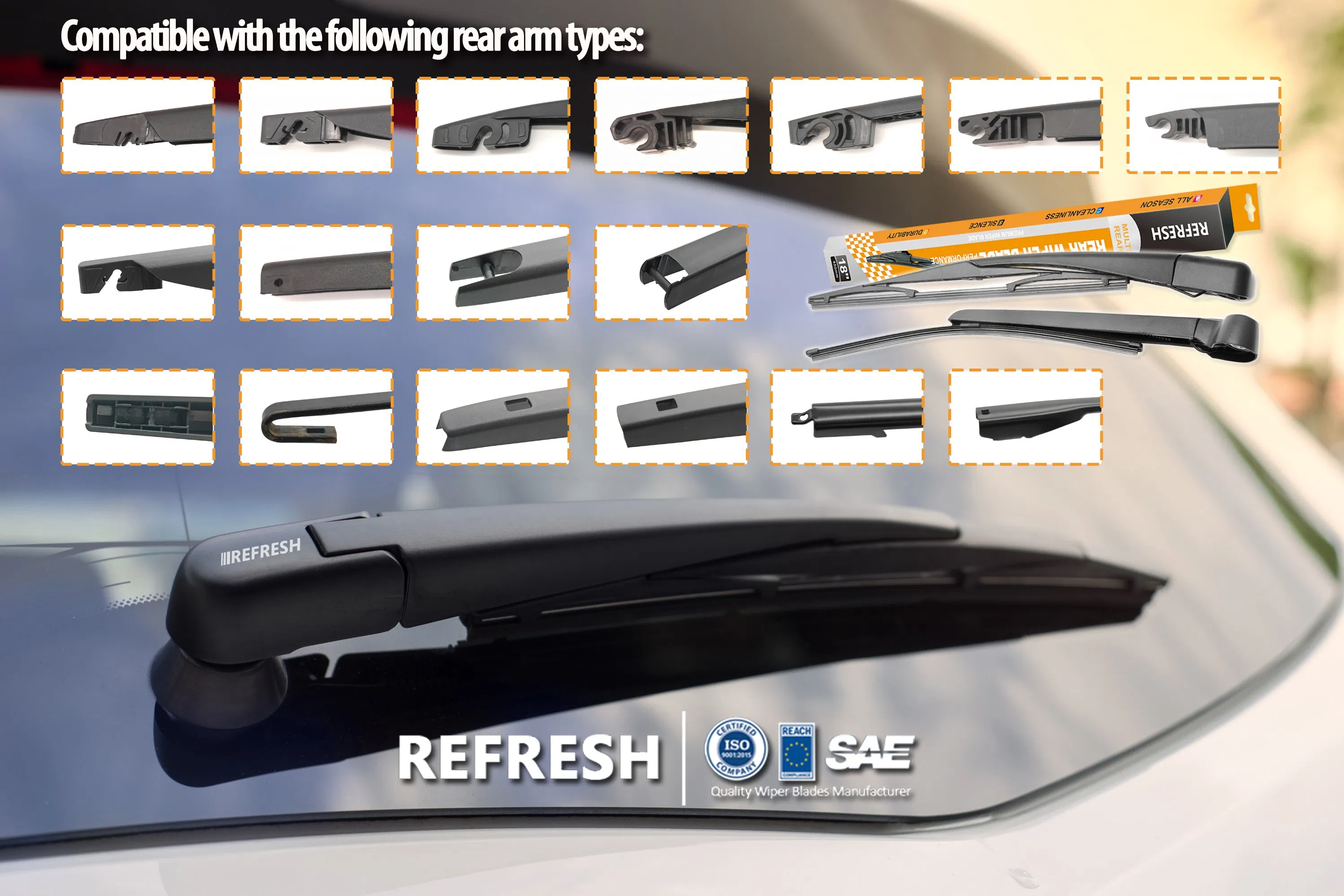 Premium Quality Multi-Fit Rear Windshield Wiper Blade