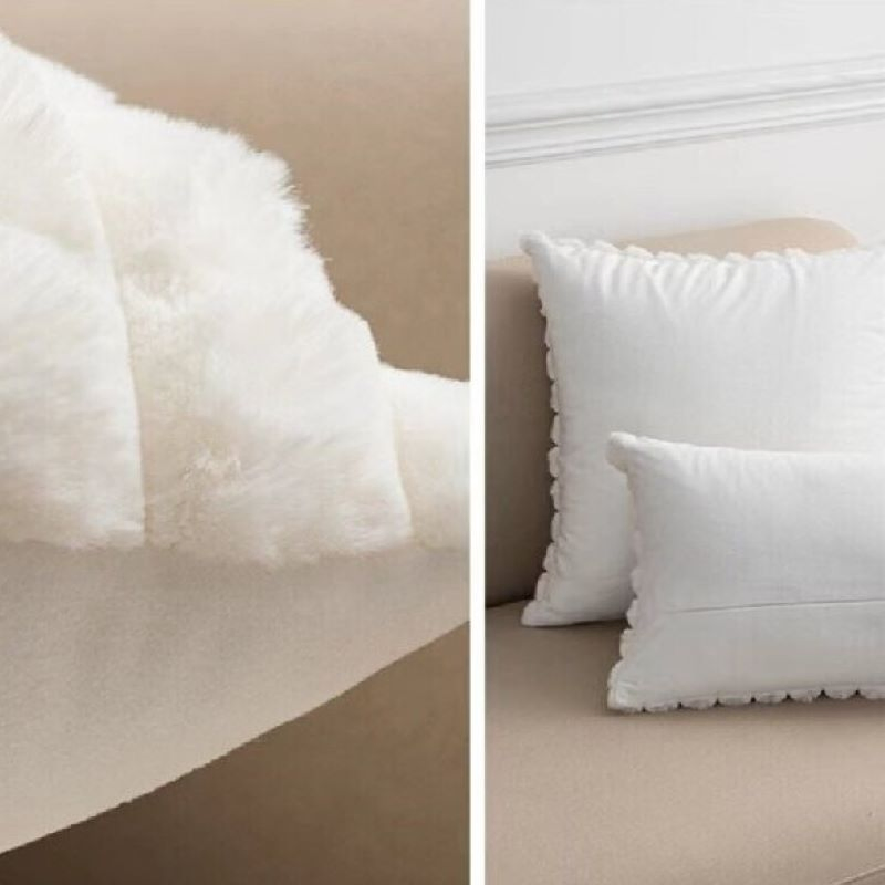 Polyester Fluffy Clipping and Carving Fake Fur Cover Cushion of Pillow Case