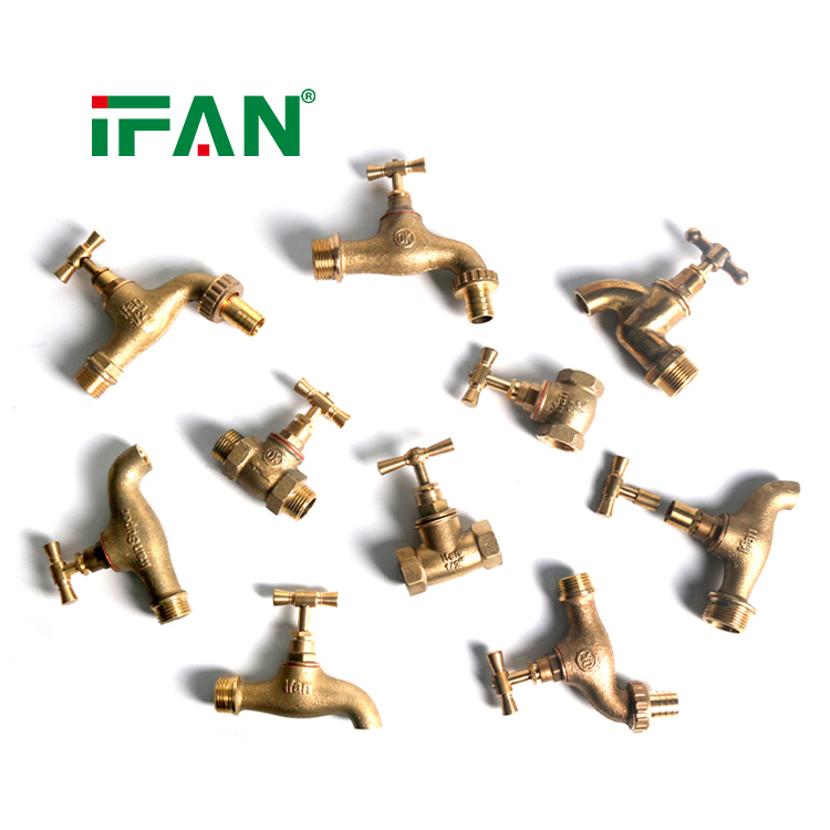 Латунный кран для стиральной машины Ifan, 1/2''-1''