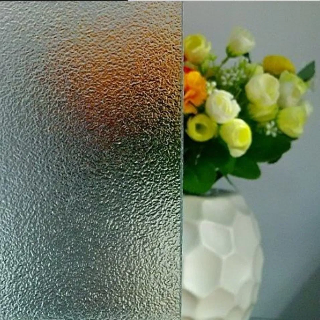 5mm High-Quality Best Price Nashiji Moru Karatachi Patterned Glass