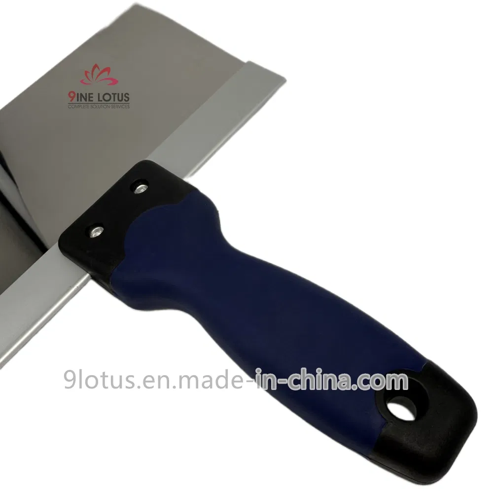 High Quality Premium Stainless Steel Rubber Handle Stiff Putty Knife Trowel