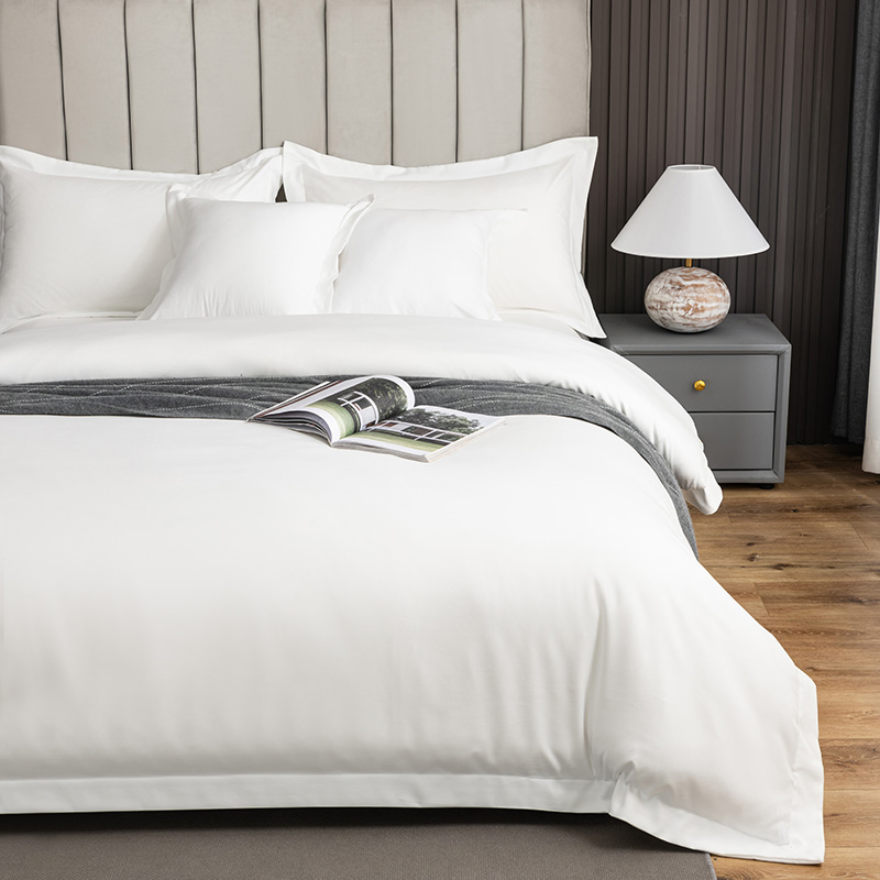 Home Textile 100% Cotton Cover Wholesale Sheets Bed Sheet White Bedding Set