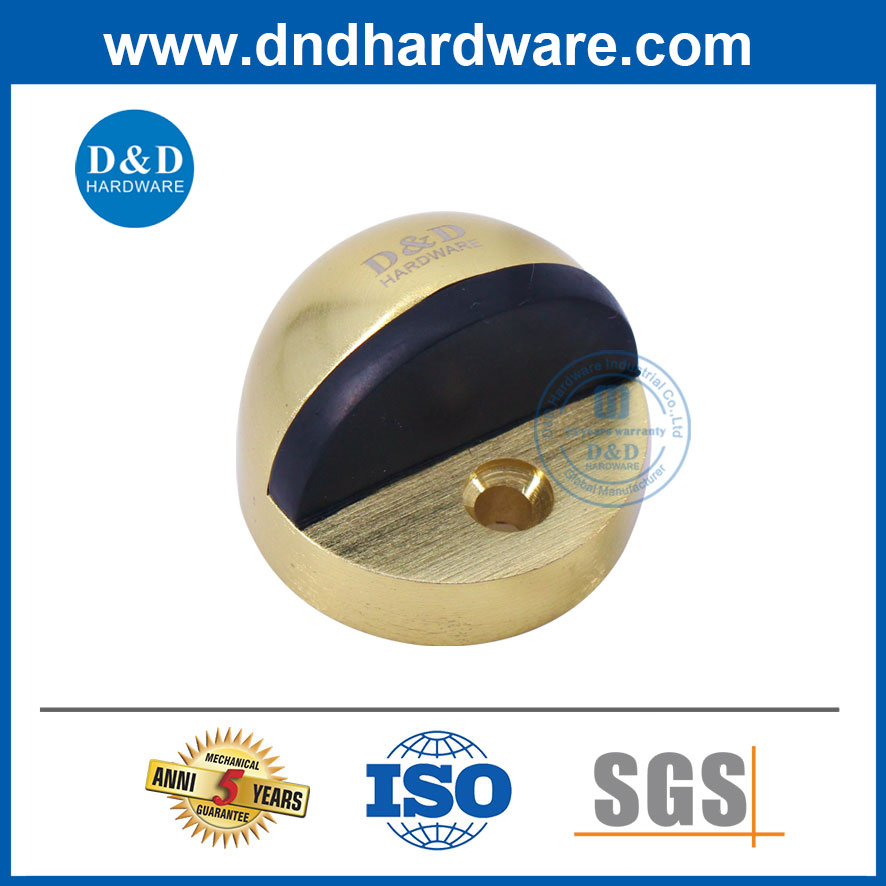 New Style Zinc Alloy Floor Satin Brass Commercial Door Stop