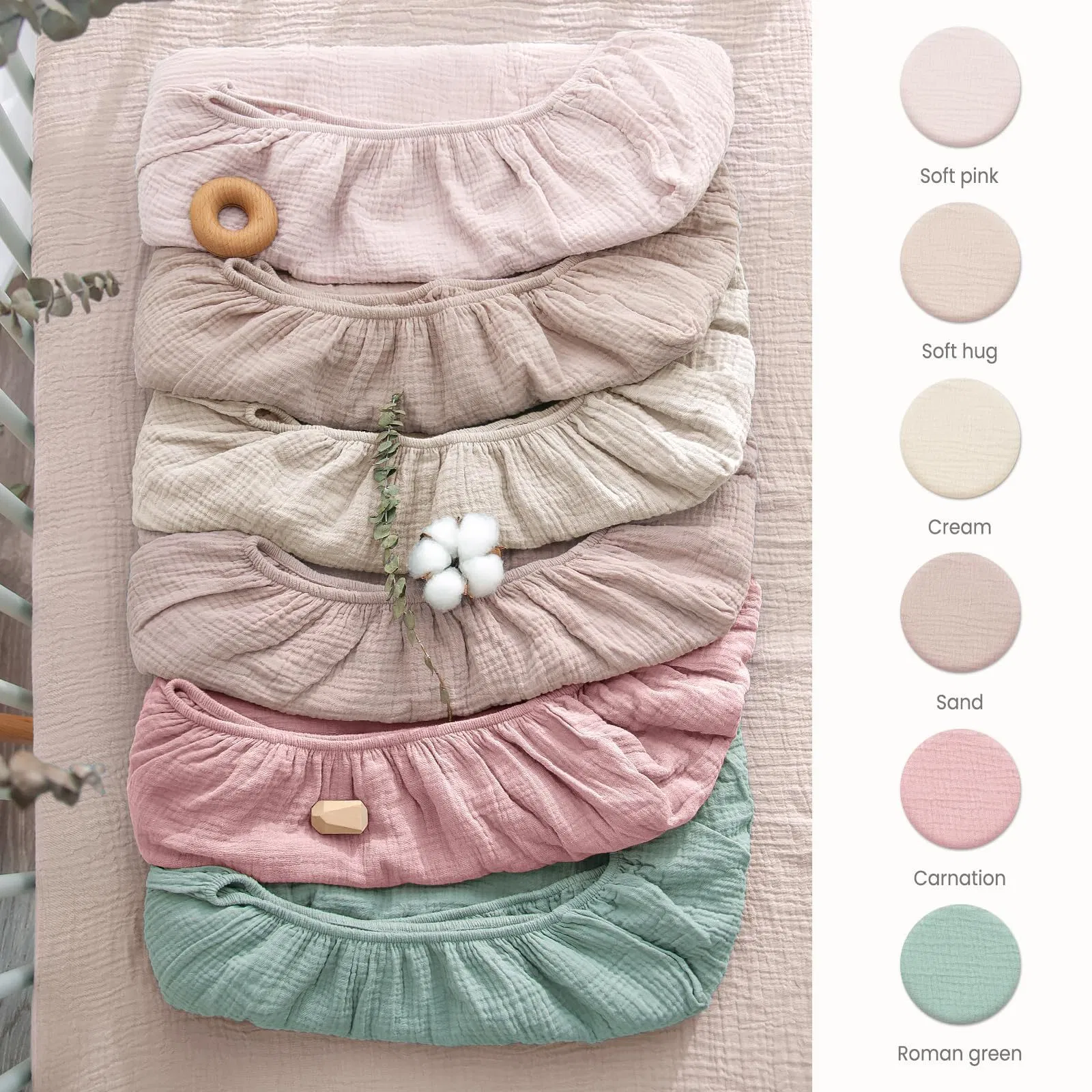Trusted Source Cotton Fitted Sheet for Baby Crib Seamless Design Baby Crib Sheet Newborn Sleep Safety