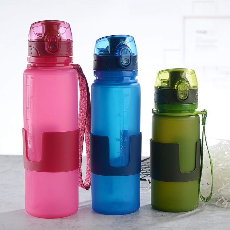 Collapsible Water Bottles Foldable Silicone Water Bottle for Hiking Travel BPA Free
