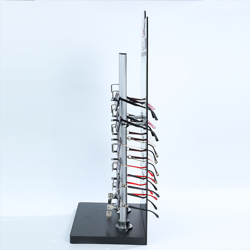 Countertop Lockable Acrylic&Wood Display Stand for Sunglasses Eyeglasses Goggles