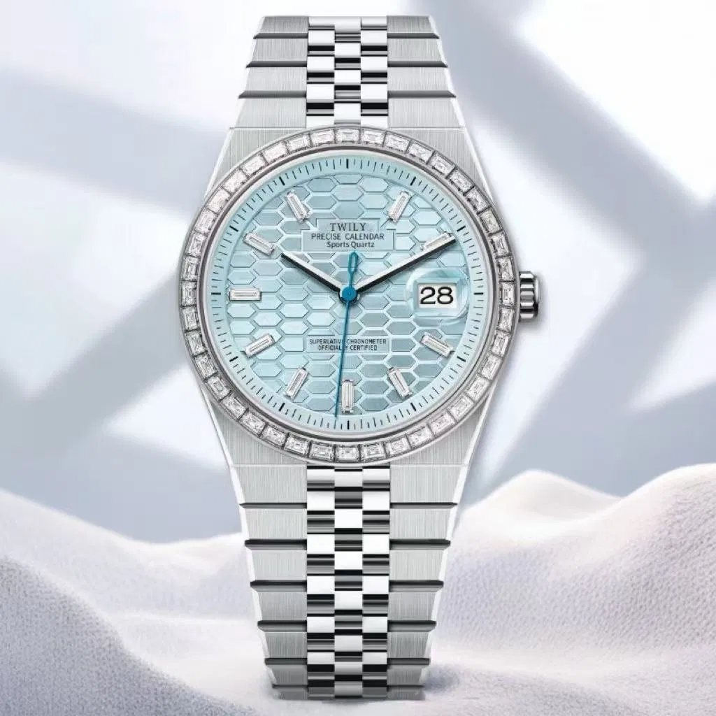 Wholesale Custom Clock Moissanite Luxury Brand Men Gift Waterproof Automatic Mechanical Luminous Watch