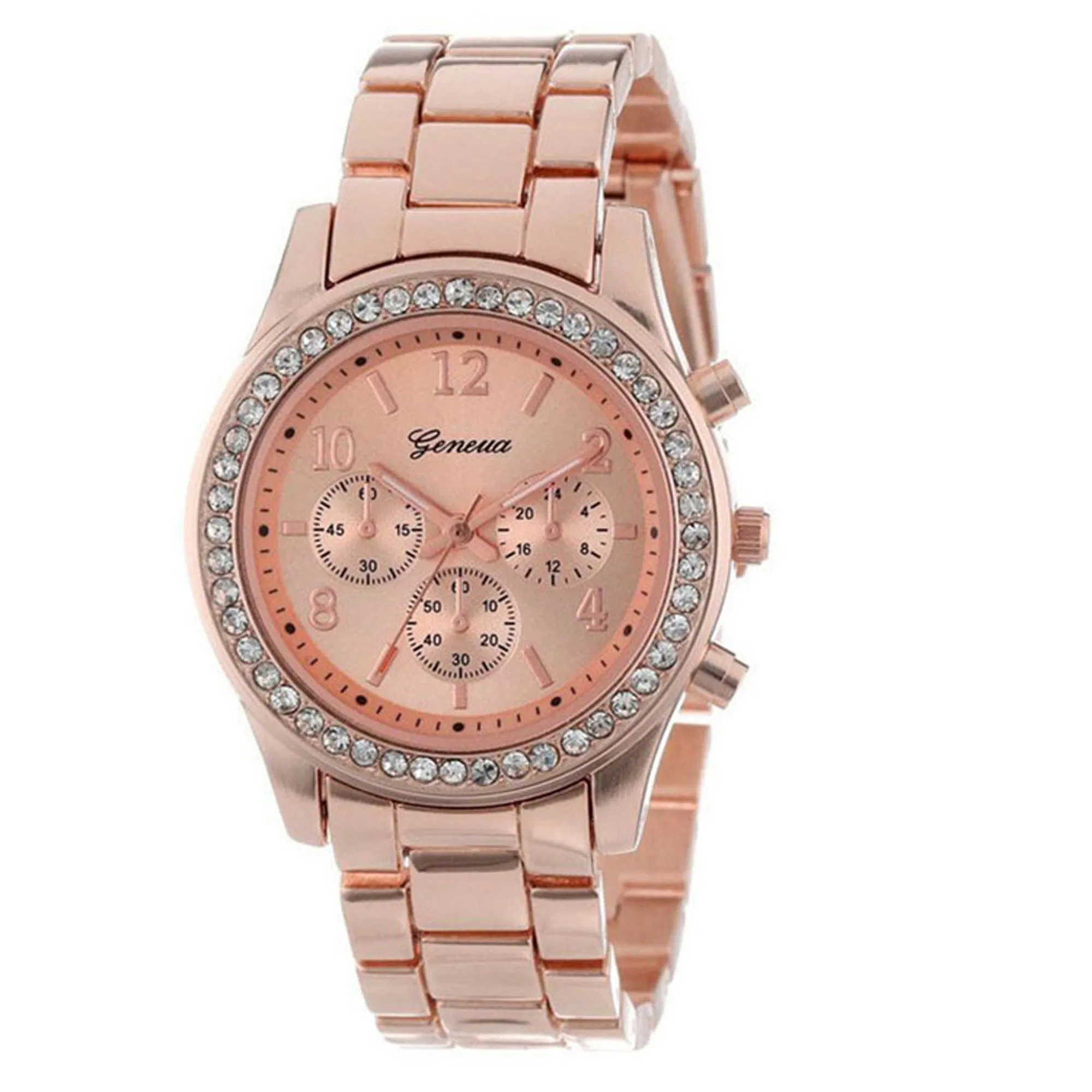 Women's Riley Stainless Steel Crystal-Accented Multifunction Quartz Watch