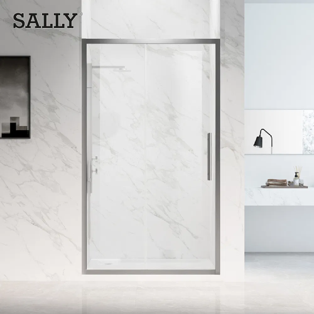 Sleek Modern Black Tempered Glass Shower Enclosure Design