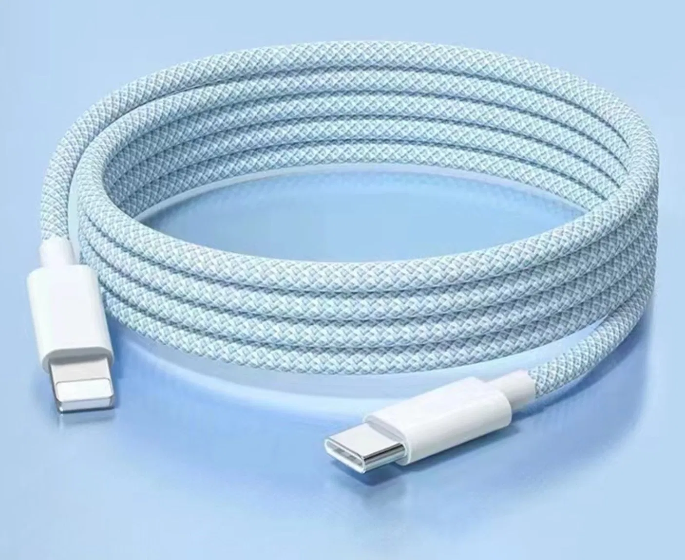 Pd20W/12W Nylon Braided USB-C to Lightning C-L Cable Fast Charging Type-C Connectors for IP8-14 Phone