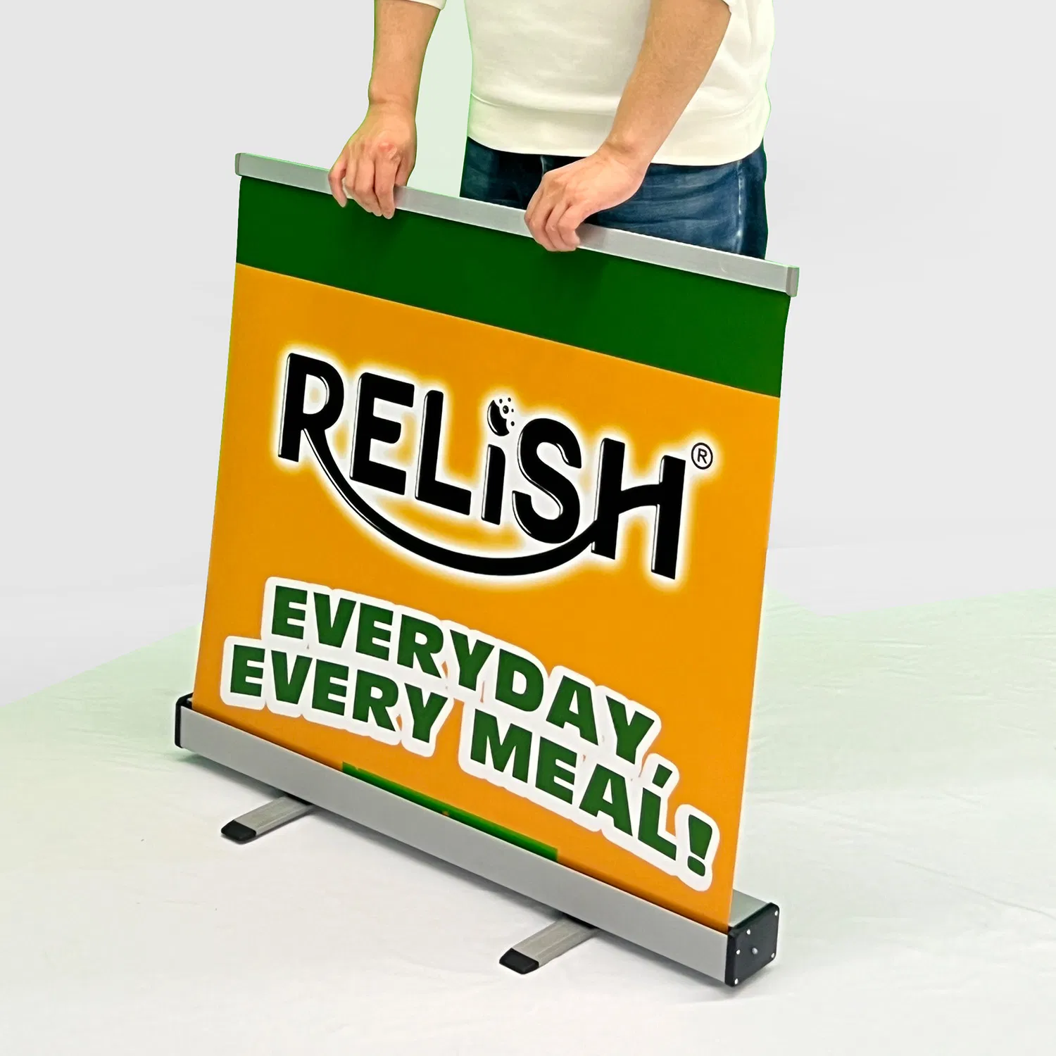 60X160cm Iron Exhibition Booth Leading Roll up Display Banner