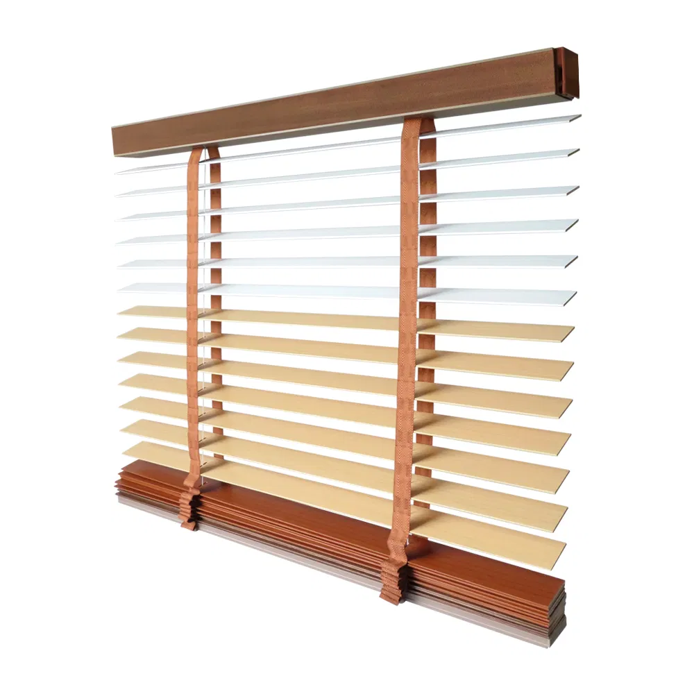 Cordless 2 Inch 50mm Faux Wood Blinds for Window
